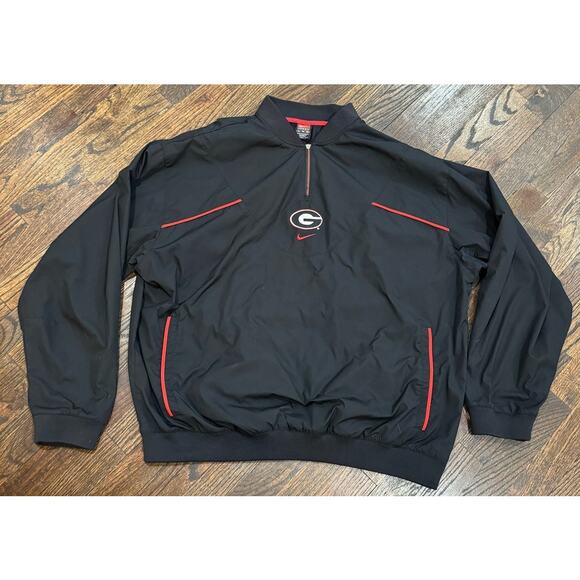 VTG 90s Nike Windbreaker Georgia Bulldogs Jacket Men's Size XL Center Swoosh - Picture 1 of 8